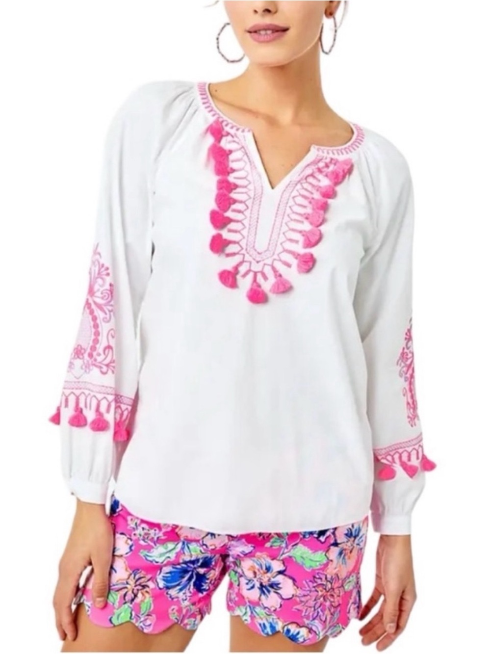 Lilly Pulitzer Kaydence embroidered tunic top